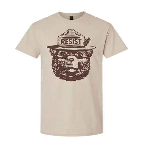 Ready To Ship - Resist Smokey Adult Unisex Jerzees Dri-Power Sandstone Tee