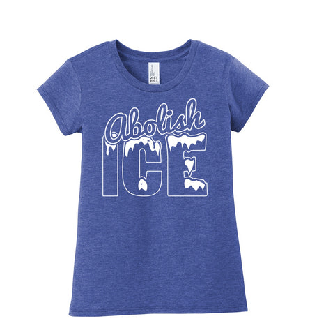 Ready To Ship - Abolish Ice Youth Girls District Blue Frost Tee