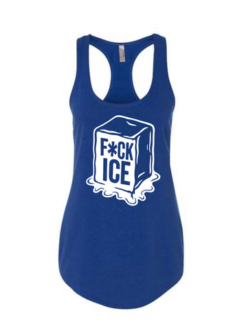 Ready To Ship - F*ck Ice Next Level Women’s Royal Blue French Terry Racerback Tank