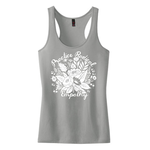 Ready To Ship - Women’s 4XL Practice Radical Empathy Frost Gray District Tank