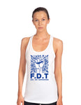 Ready To Ship - FDT Women’s Next Level White Racerback Tank