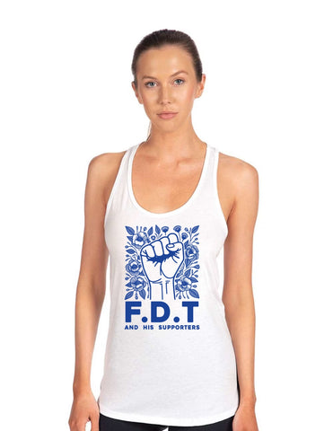 Ready To Ship - FDT Women’s Next Level White Racerback Tank