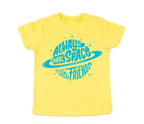 Always Make Space For New Friends Kids Tee